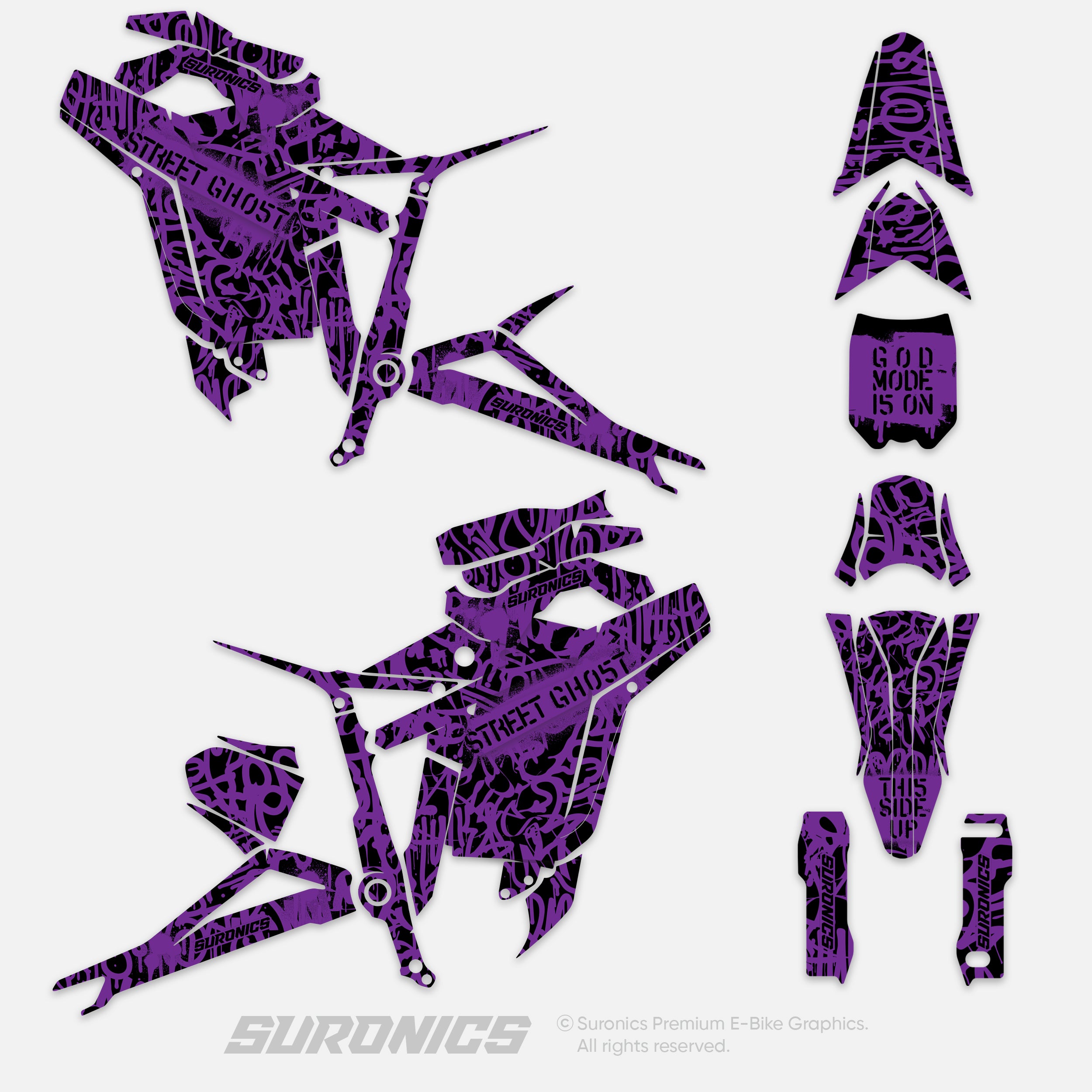 STREET GHOST BLACK PURPLE Talaria Sting MX5 PRO Graphics kit