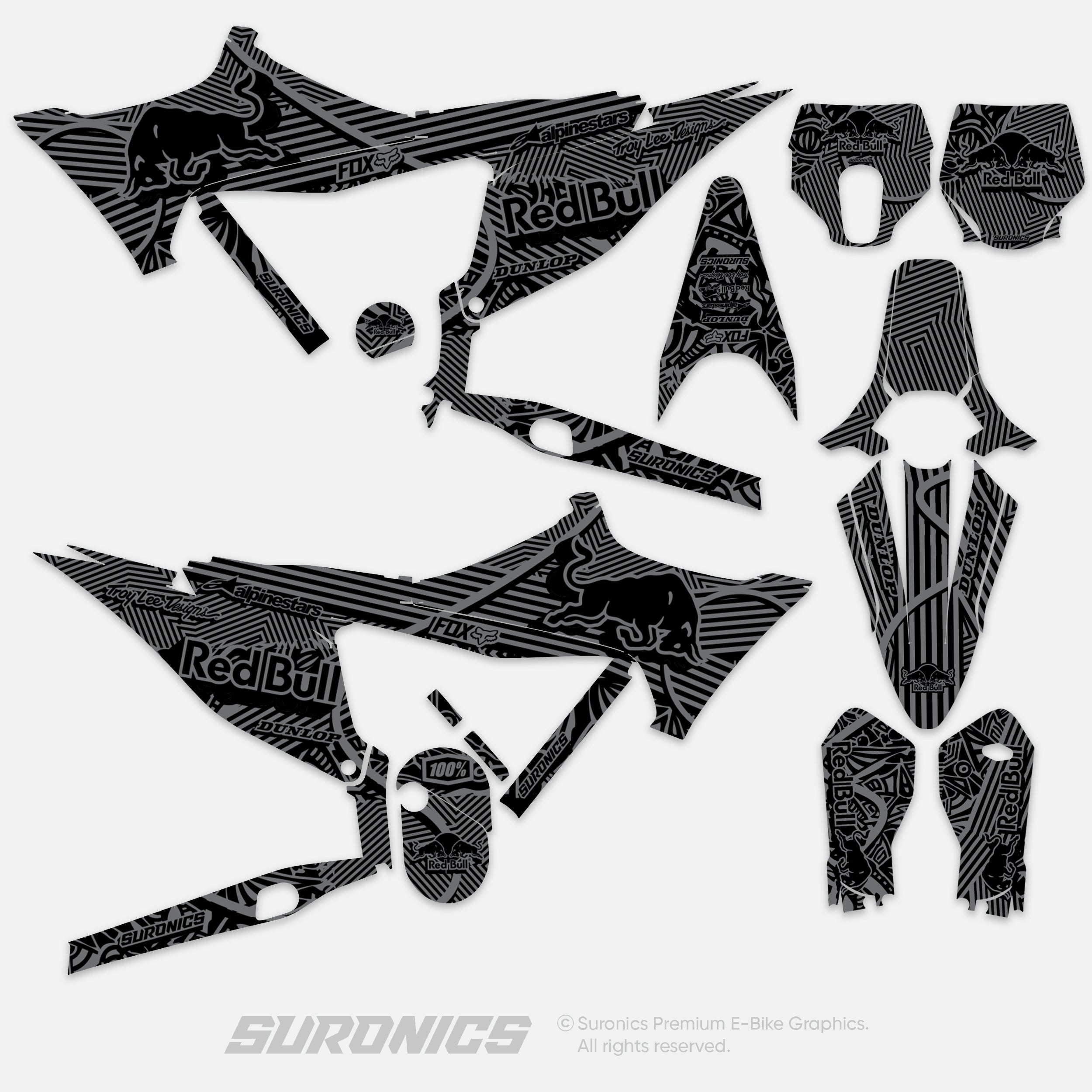 RACE ART BLACK GREY Stark Varg Graphics kit