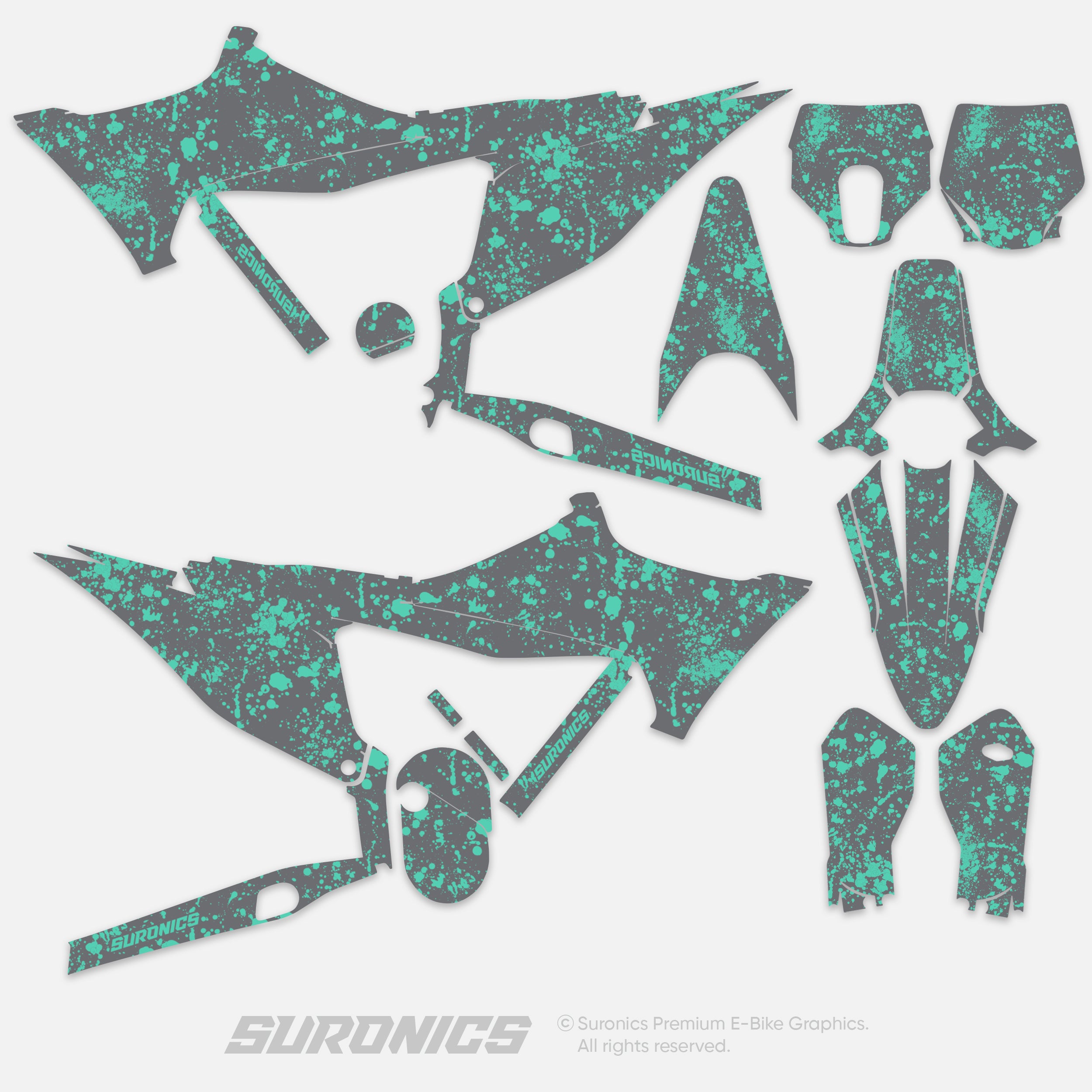 SPLATTER GREY MINT Stark Varg Graphics kit