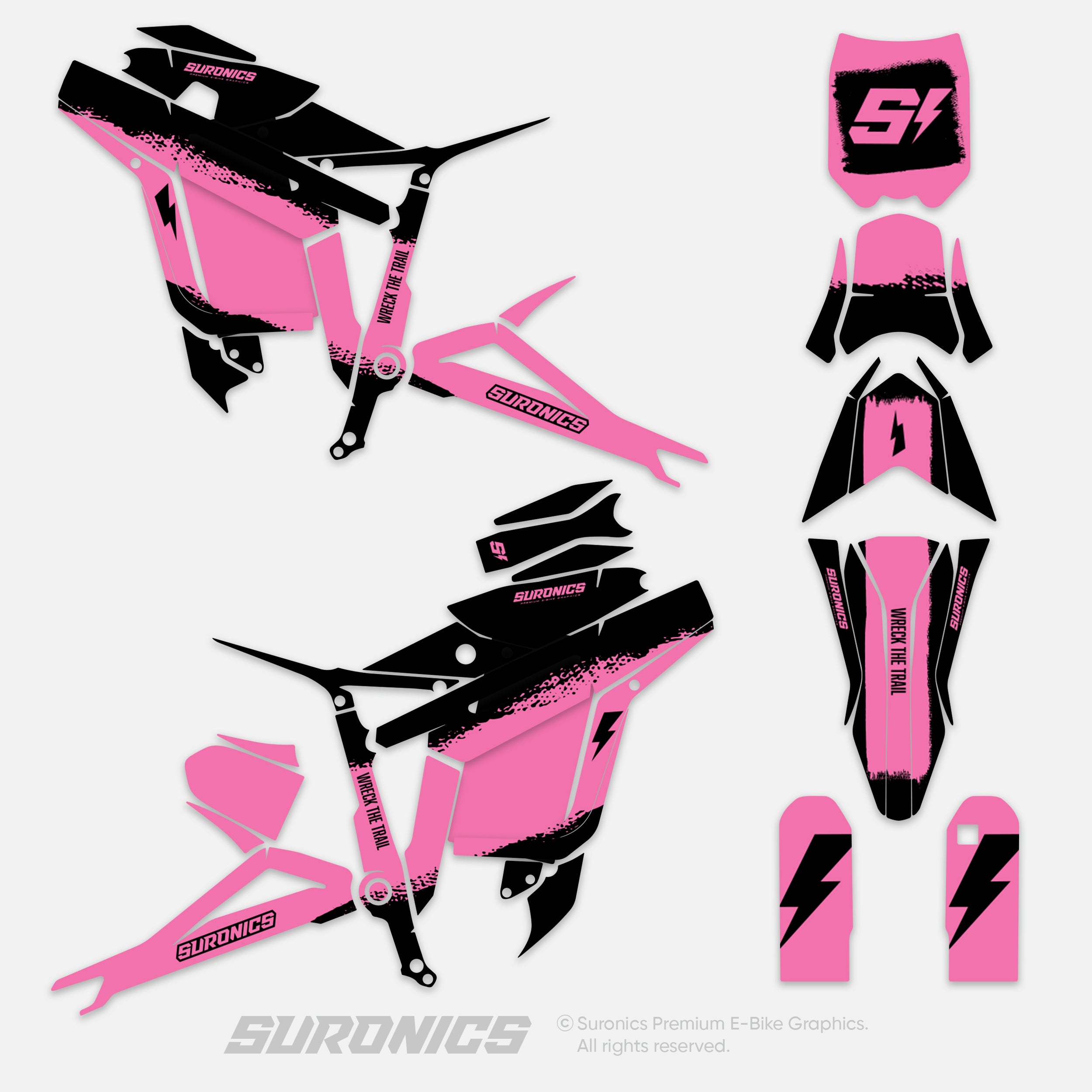 HALF BLACK PINK Talaria Sting MX3 MX4 Graphics kit