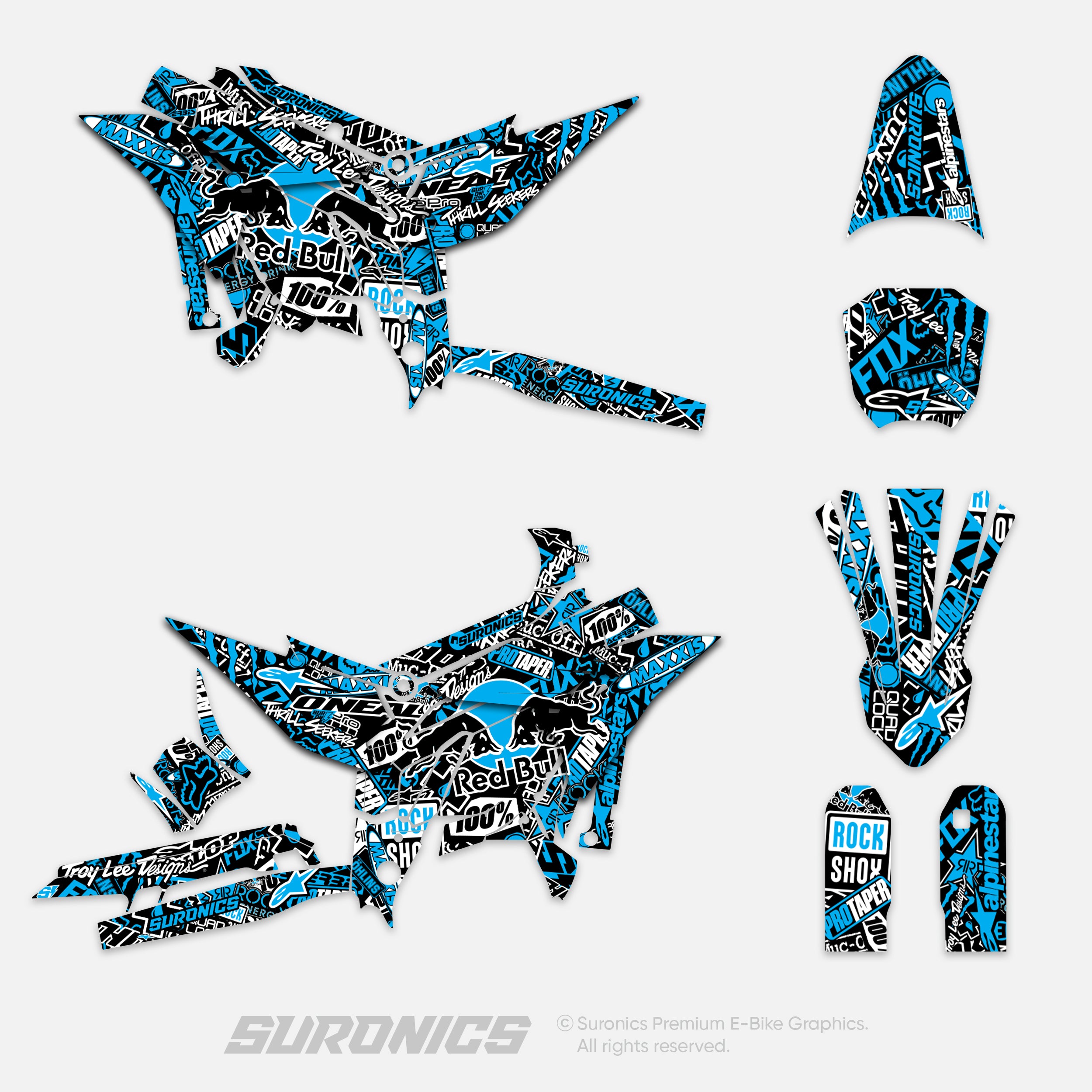 STICKY BLACK CYAN Altis Sigma Graphics kit