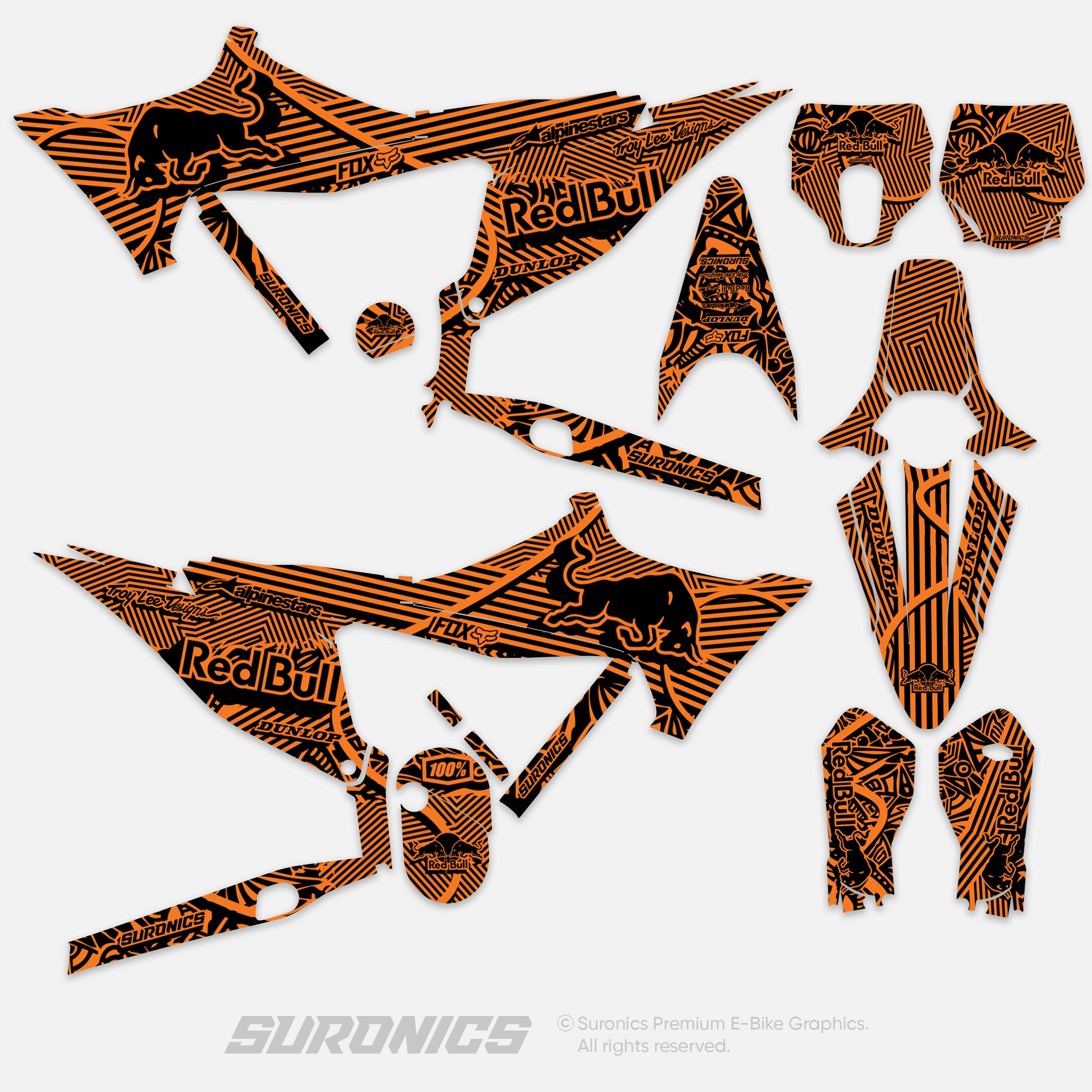 RACE ART BLACK ORANGE Stark Varg Graphics kit