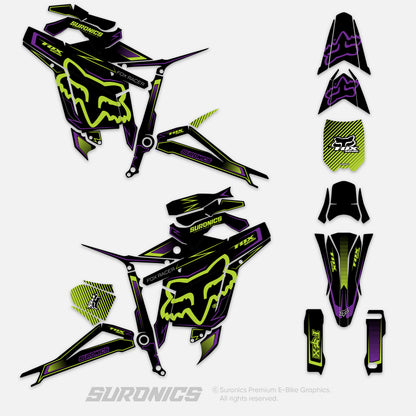 FOX RACER BLACK GREEN Talaria Sting MX5 PRO Graphics kit