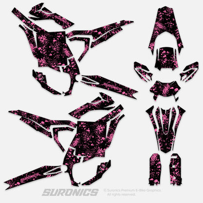 SPLATTER BLACK PINK Surron Ultra Bee Graphics kit