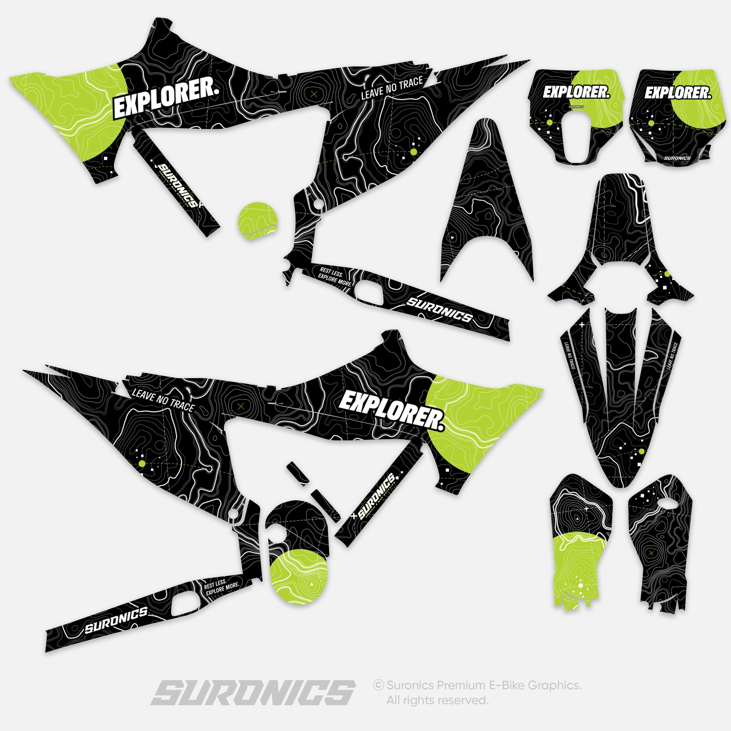EXPLORER BLACK GREEN Stark Varg Graphics kit