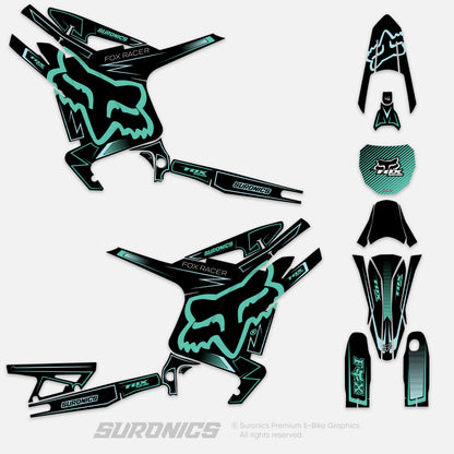 FOX RACER BLACK MINT Arctic Leopard XE Graphics kit