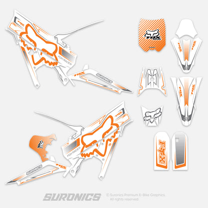 FOX RACER WHITE ORANGE Talaria XXX Graphics kit