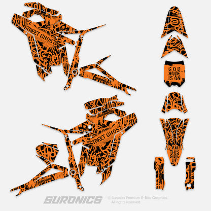 STREET GHOST BLACK ORANGE Talaria Sting MX5 PRO Graphics kit
