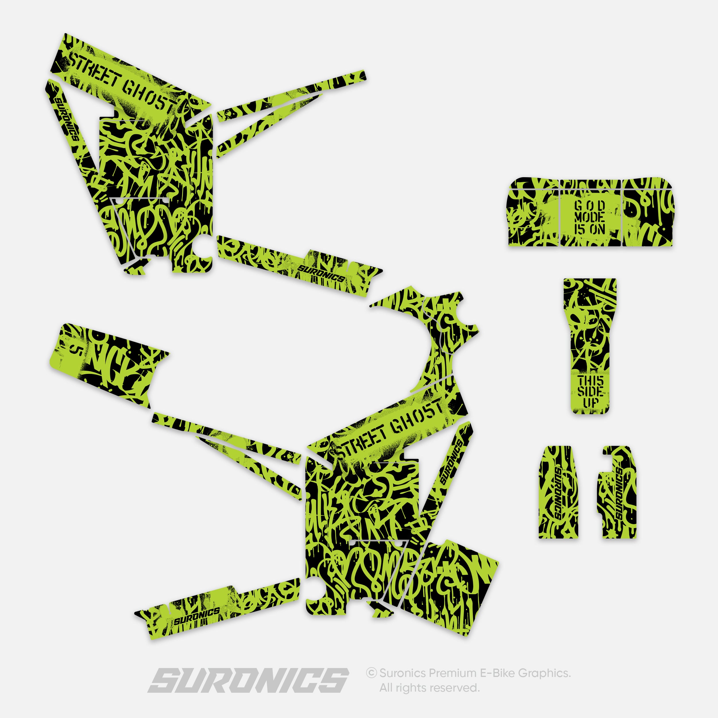 STREET GHOST BLACK GREEN Tuttio Soleil 01 Graphics kit