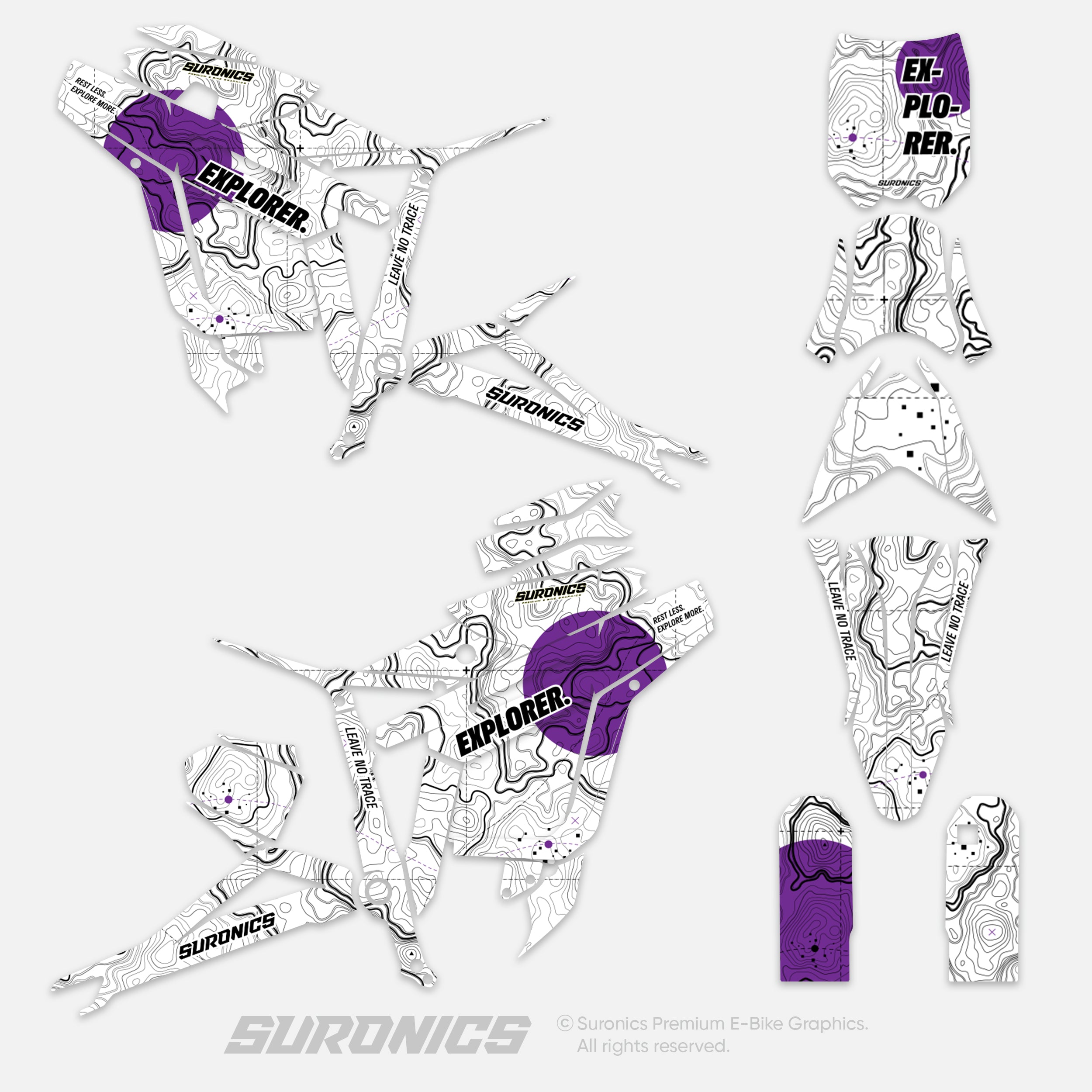 EXPLORER WHITE PURPLE Talaria Sting MX3 MX4 Graphics kit