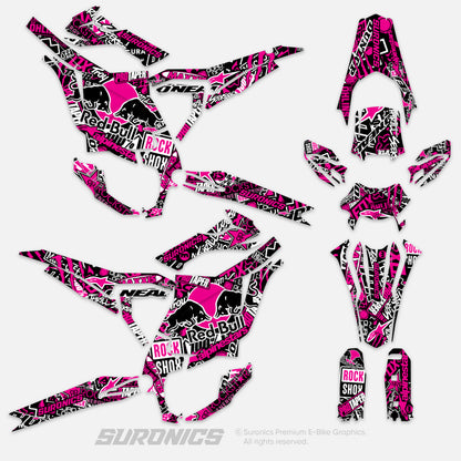 STICKY BLACK MAGENTA Surron Ultra Bee Graphics kit