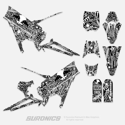STICKY BLACK WHITE Talaria XXX Graphics kit