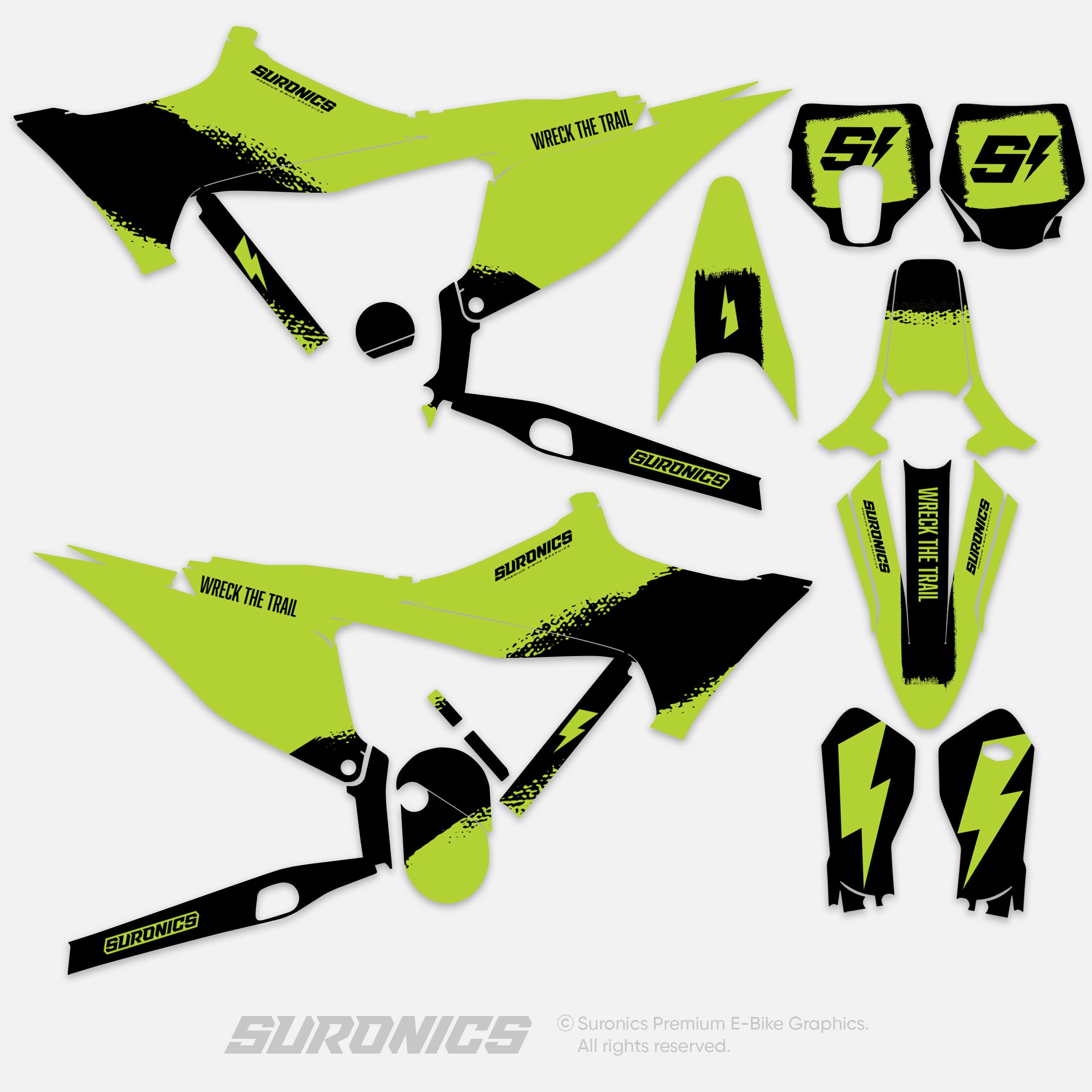 HALF GREEN BLACK Stark Varg Graphics kit