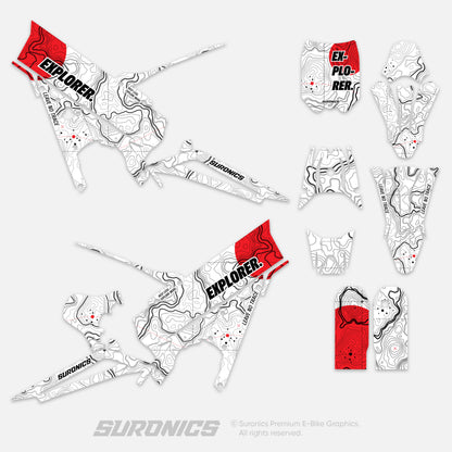 EXPLORER WHITE RED Talaria XXX Graphics kit
