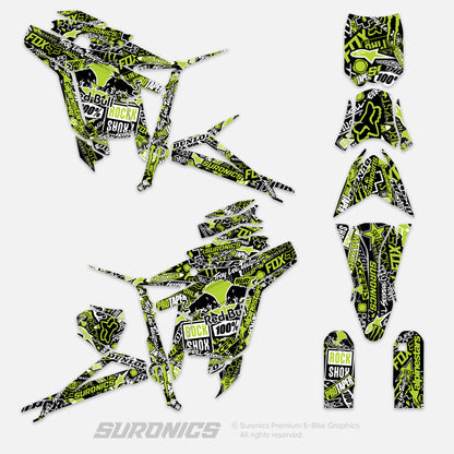 STICKY BLACK GREEN Talaria Sting MX3 MX4 Graphics kit
