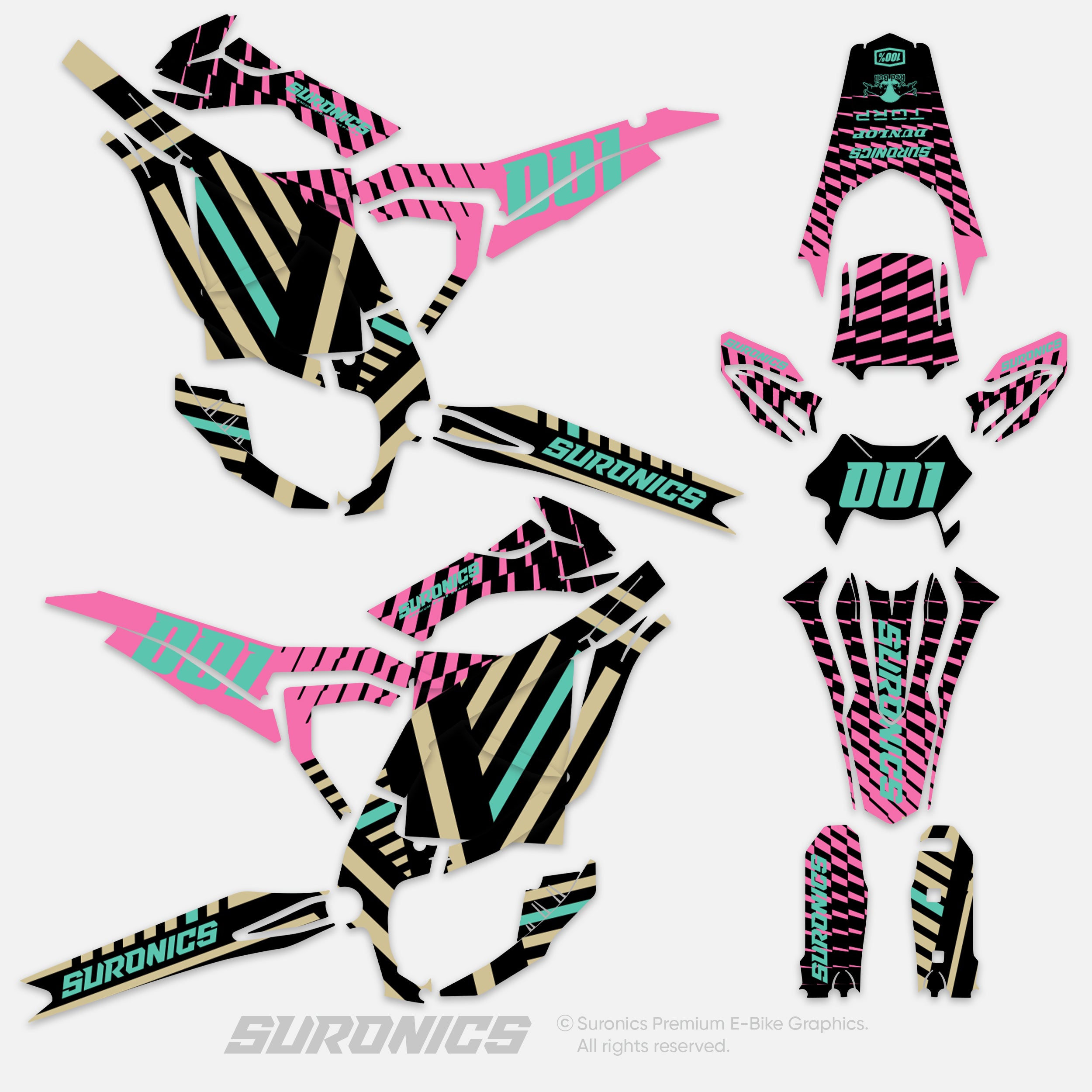 FUTURACE PINK MINT Surron Ultra Bee Graphics kit
