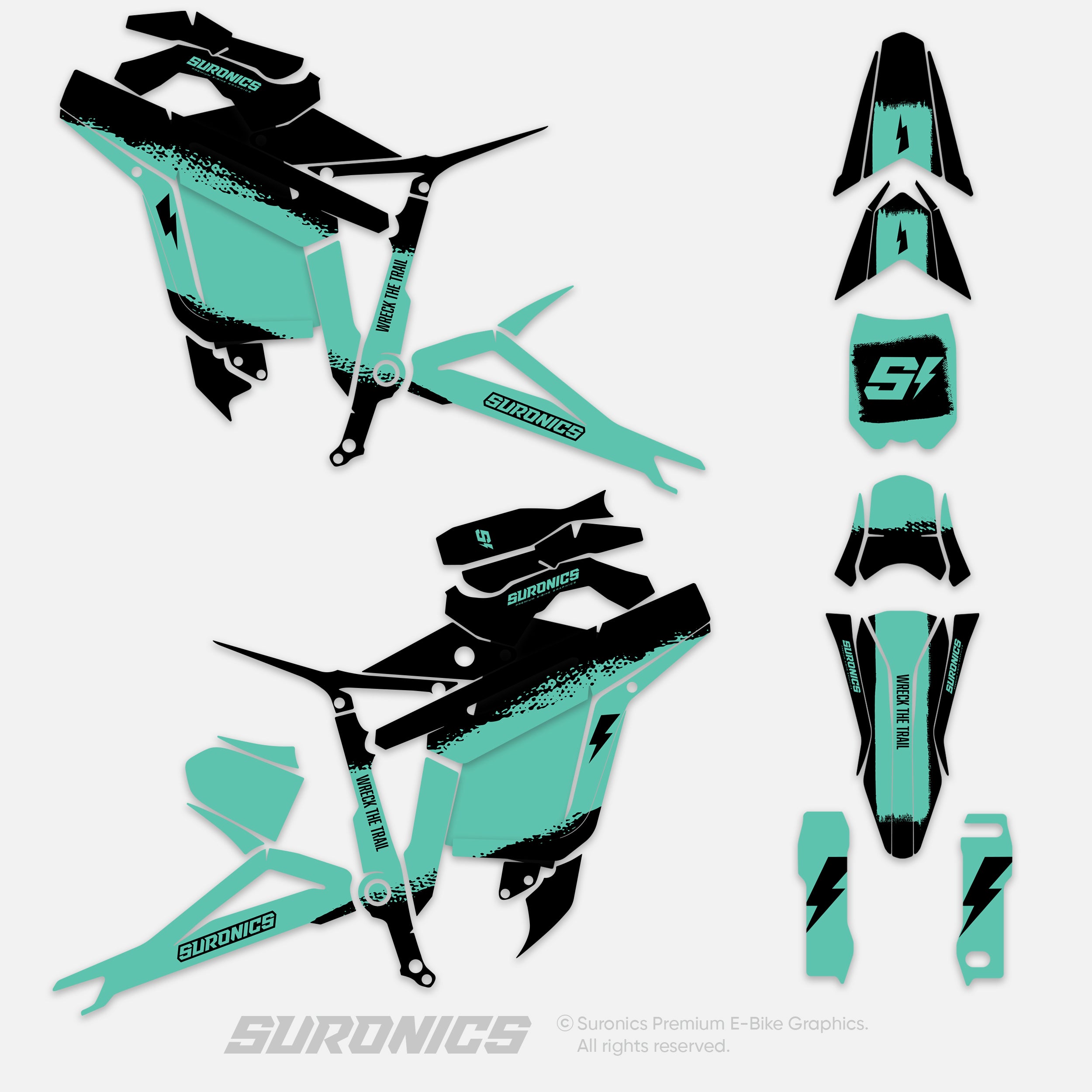 HALF BLACK MINT Talaria Sting MX5 PRO Graphics kit