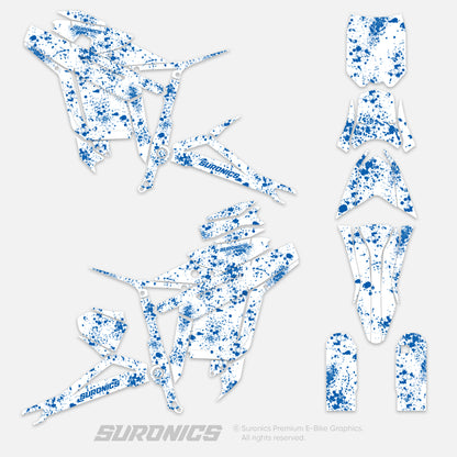 SPLATTER WHITE BLUE Talaria Sting MX3 MX4 Graphics kit