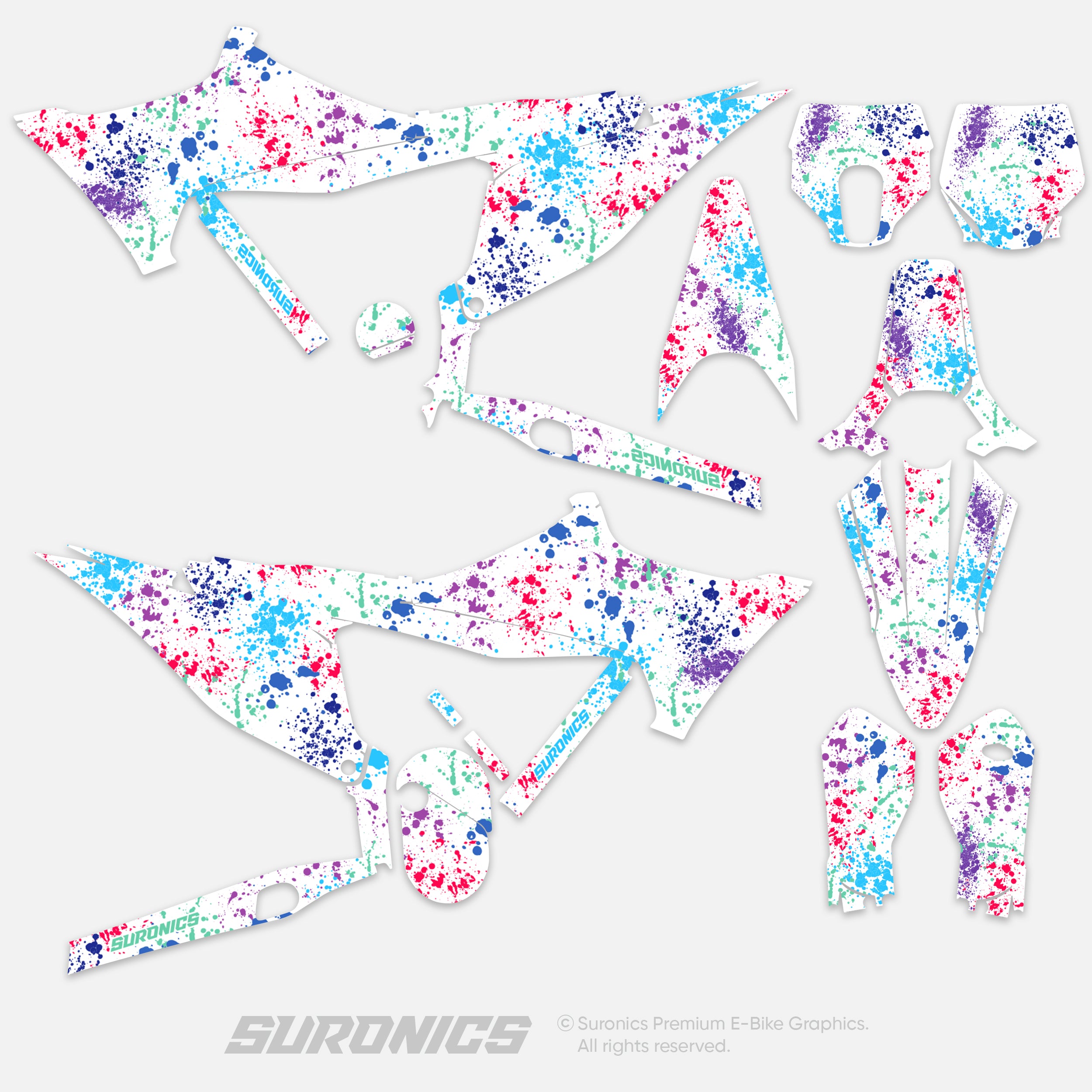 SPLATTER WHITE MULTICOLOR Stark Varg Graphics kit