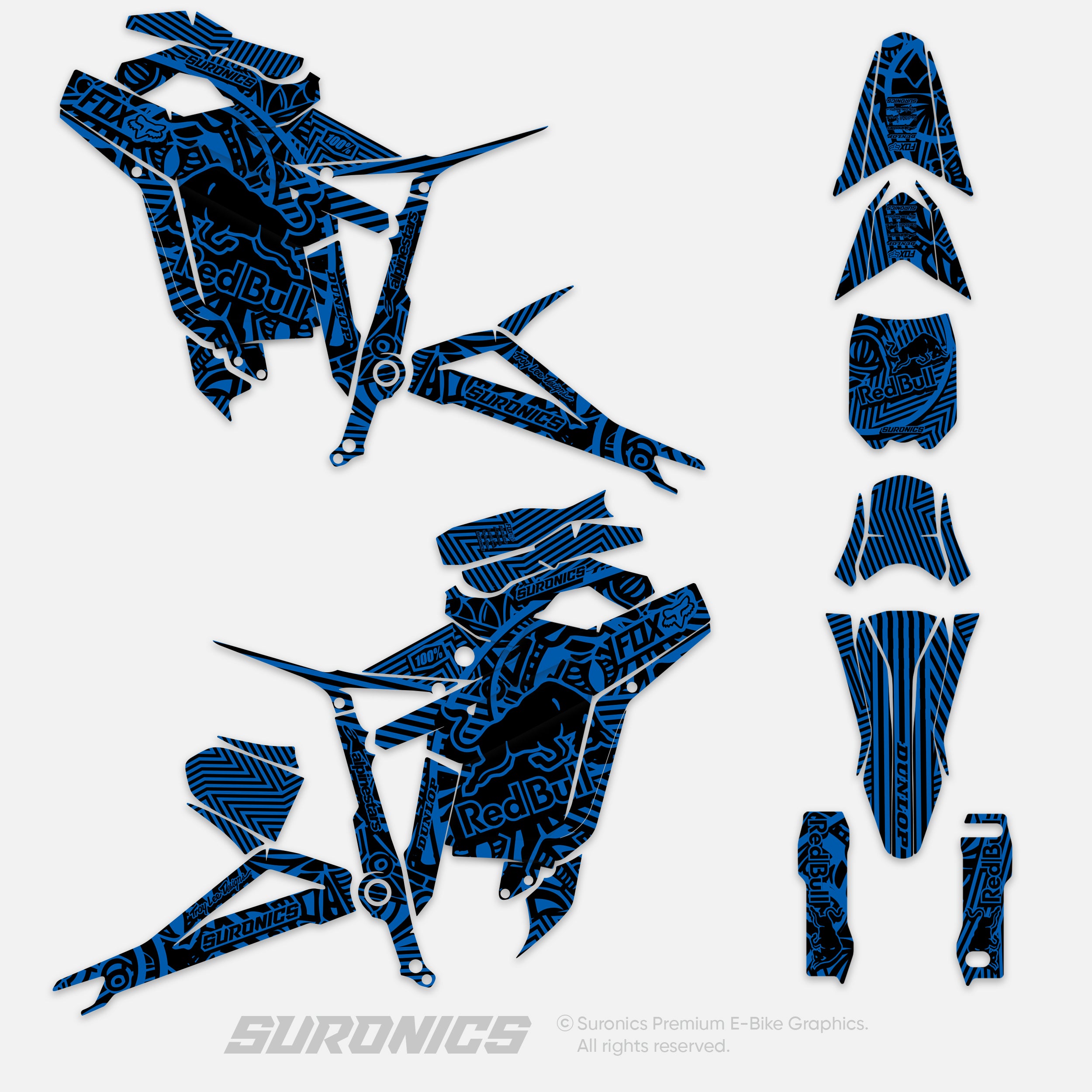 RACE ART BLACK BLUE Talaria Sting MX5 PRO Graphics kit