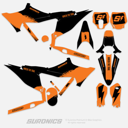 HALF BLACK ORANGE Stark Varg Graphics kit
