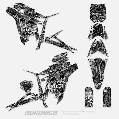 STICKY BLACK GREY Talaria Sting MX3 MX4 Graphics kit