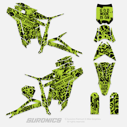 STREET GHOST BLACK GREEN Talaria Sting MX3 MX4 Graphics kit