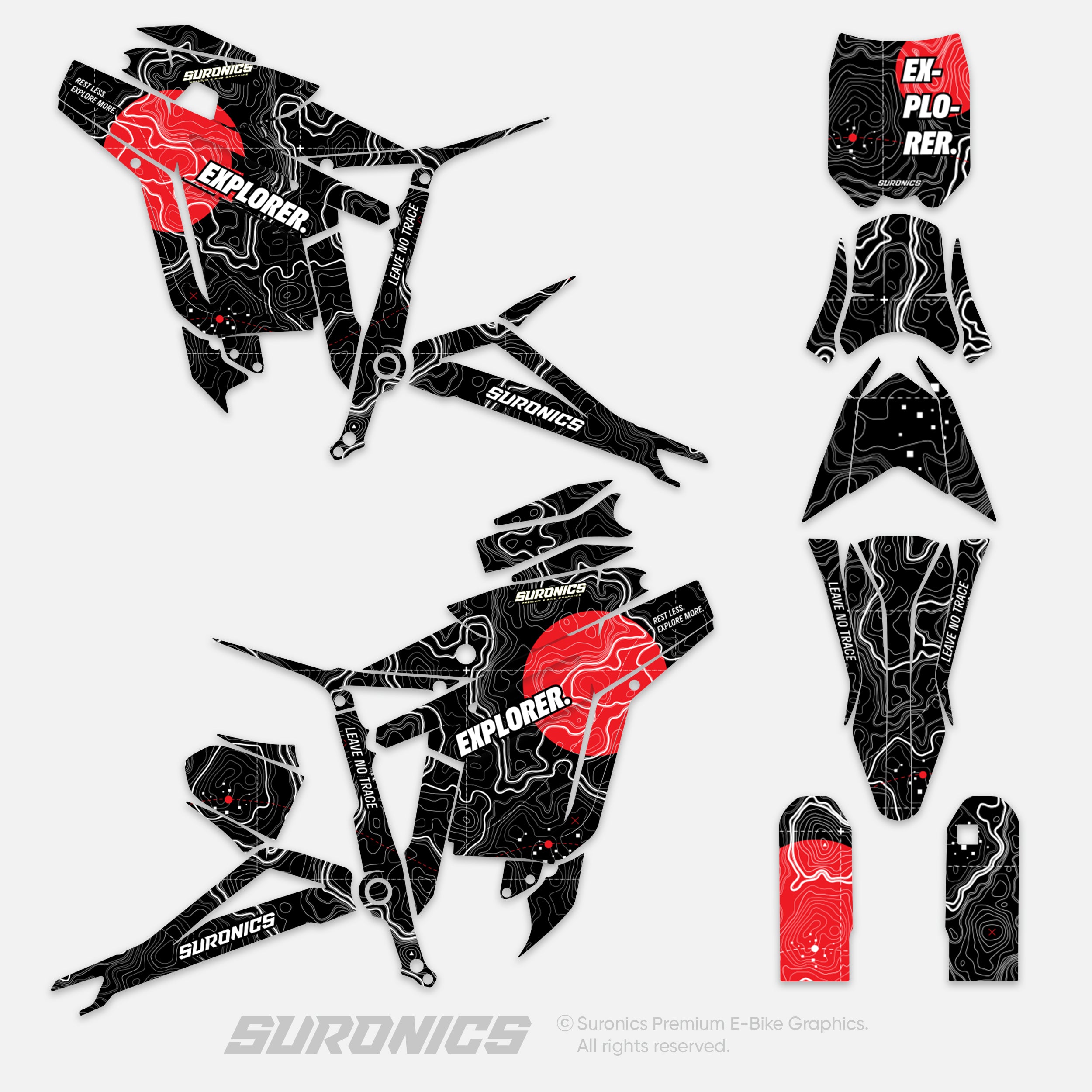 EXPLORER BLACK RED Talaria Sting MX3 MX4 Graphics kit