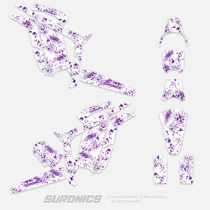 SPLATTER WHITE PURPLE Rerode R1 Graphics kit