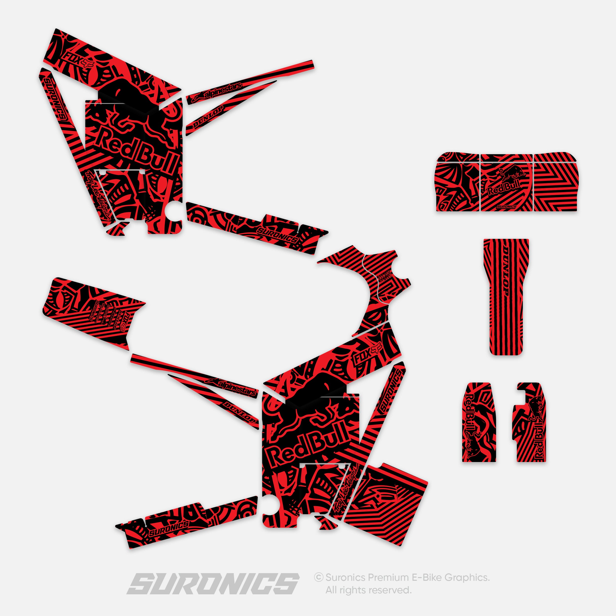 RACE ART BLACK RED Tuttio Soleil 01 Graphics kit