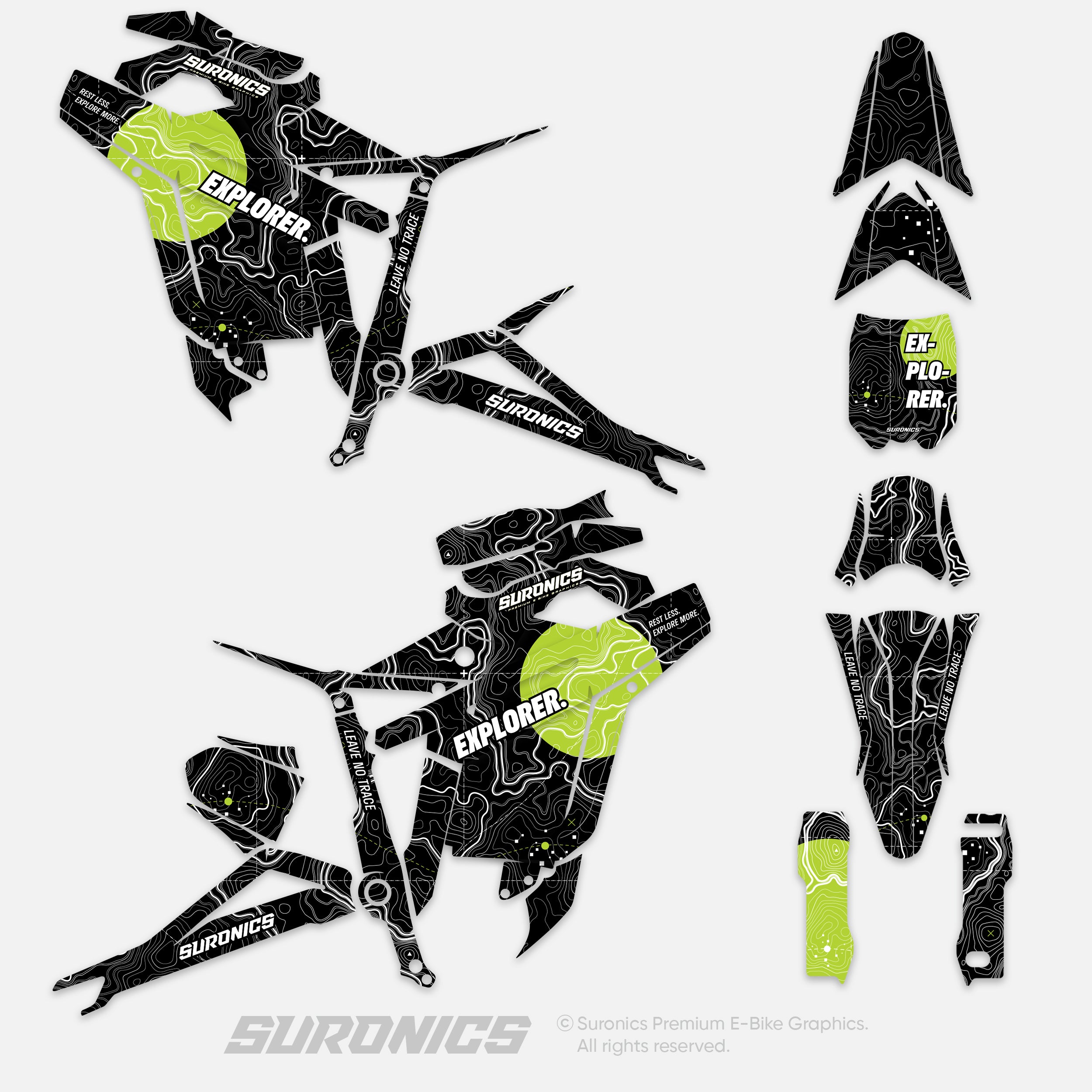 EXPLORER BLACK GREEN Talaria Sting MX5 PRO Graphics kit