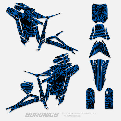 RACE ART BLACK BLUE Talaria Sting MX3 MX4 Graphics kit