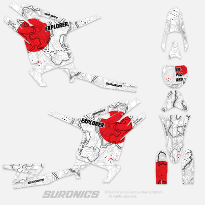 EXPLORER WHITE RED Arctic Leopard XE Graphics kit