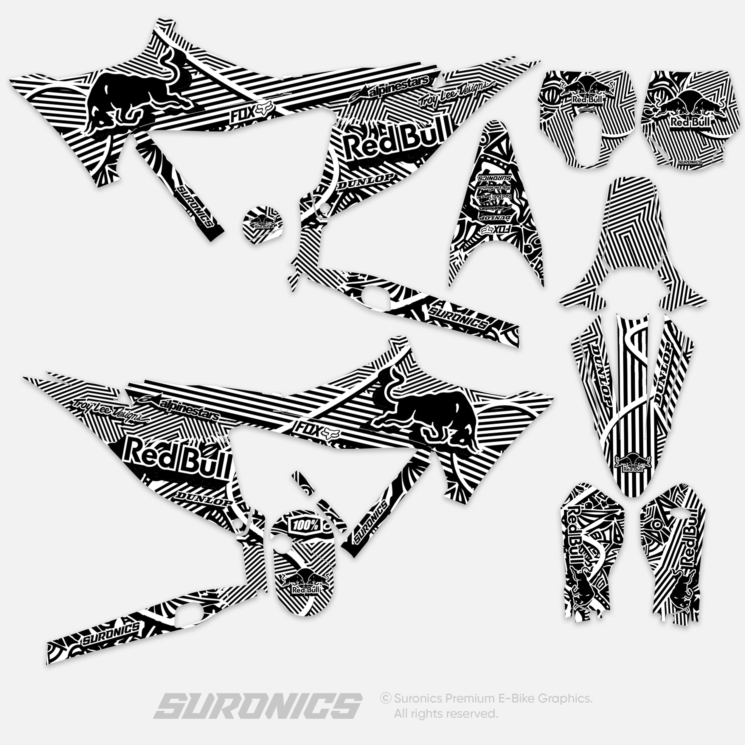 RACE ART BLACK WHITE Stark Varg Graphics kit