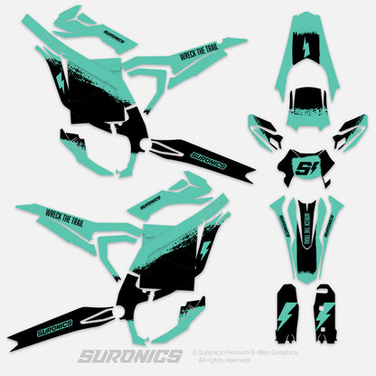 HALF MINT BLACK Surron Ultra Bee Graphics kit