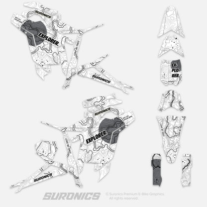 EXPLORER WHITE GREY Talaria Sting MX5 PRO Graphics kit