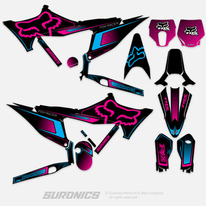 FOX RACER BLACK MAGENTA Stark Varg Graphics kit
