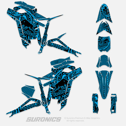 RACE ART BLACK CYAN Talaria Sting MX5 PRO Graphics kit