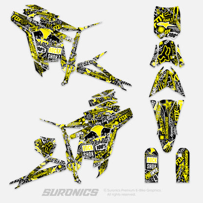 STICKY BLACK YELLOW Talaria Sting MX3 MX4 Graphics kit