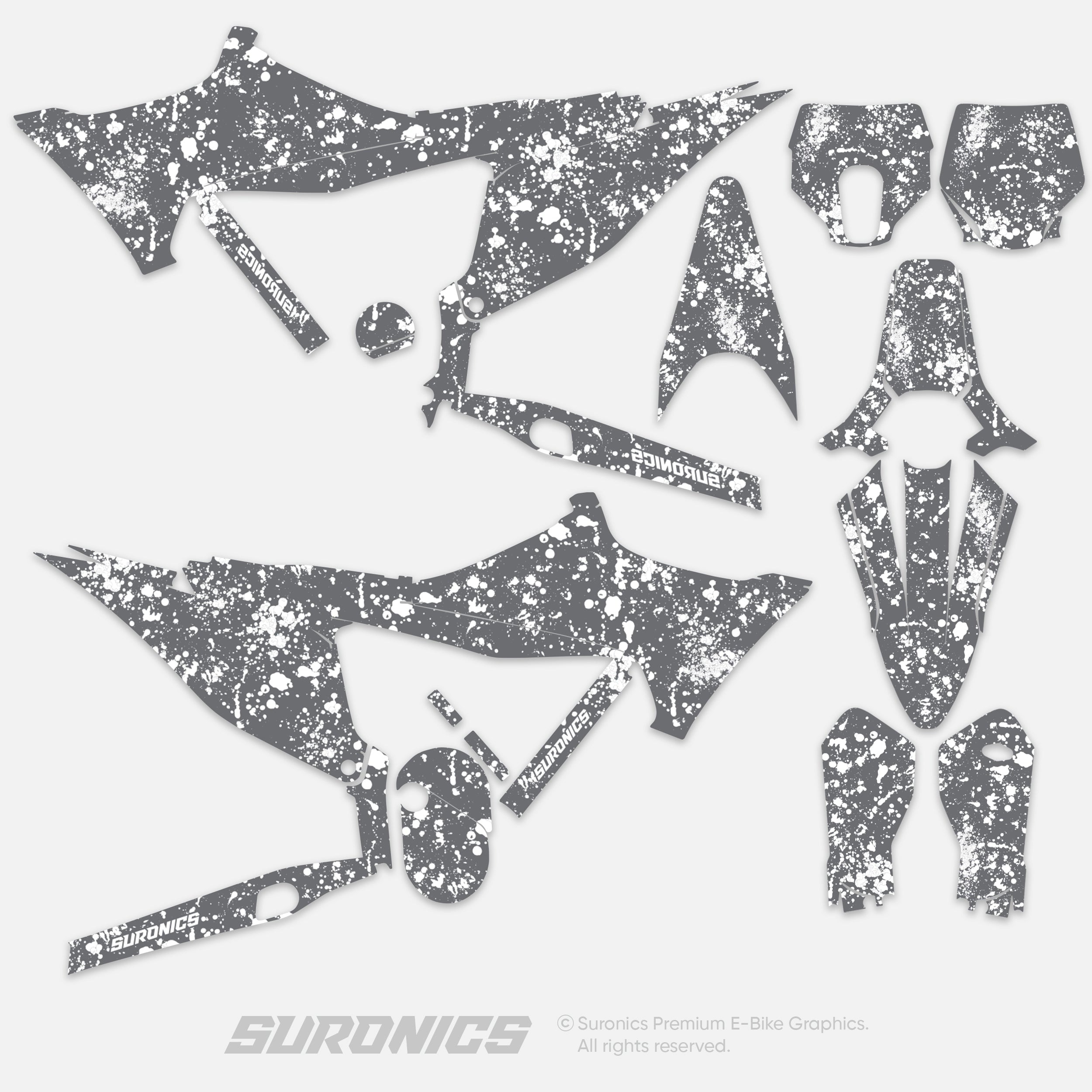 SPLATTER GREY WHITE Stark Varg Graphics kit
