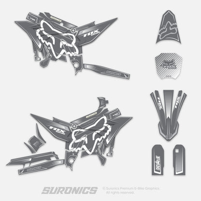 FOX RACER GREY WHITE Altis Sigma Graphics kit