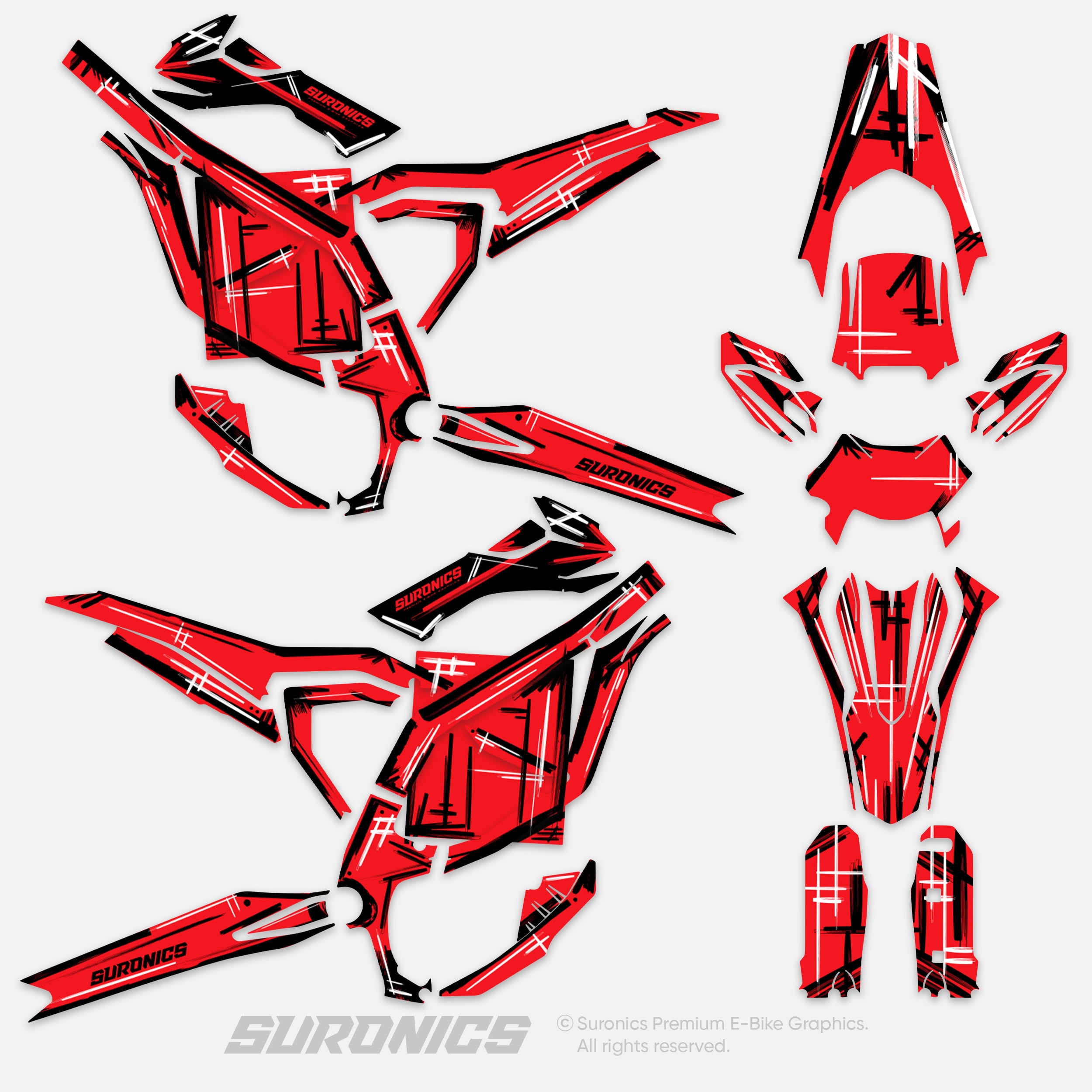 MARKER RED Surron Ultra Bee Graphics kit