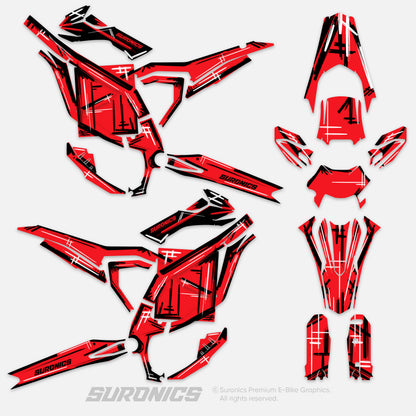 MARKER RED Surron Ultra Bee Graphics kit
