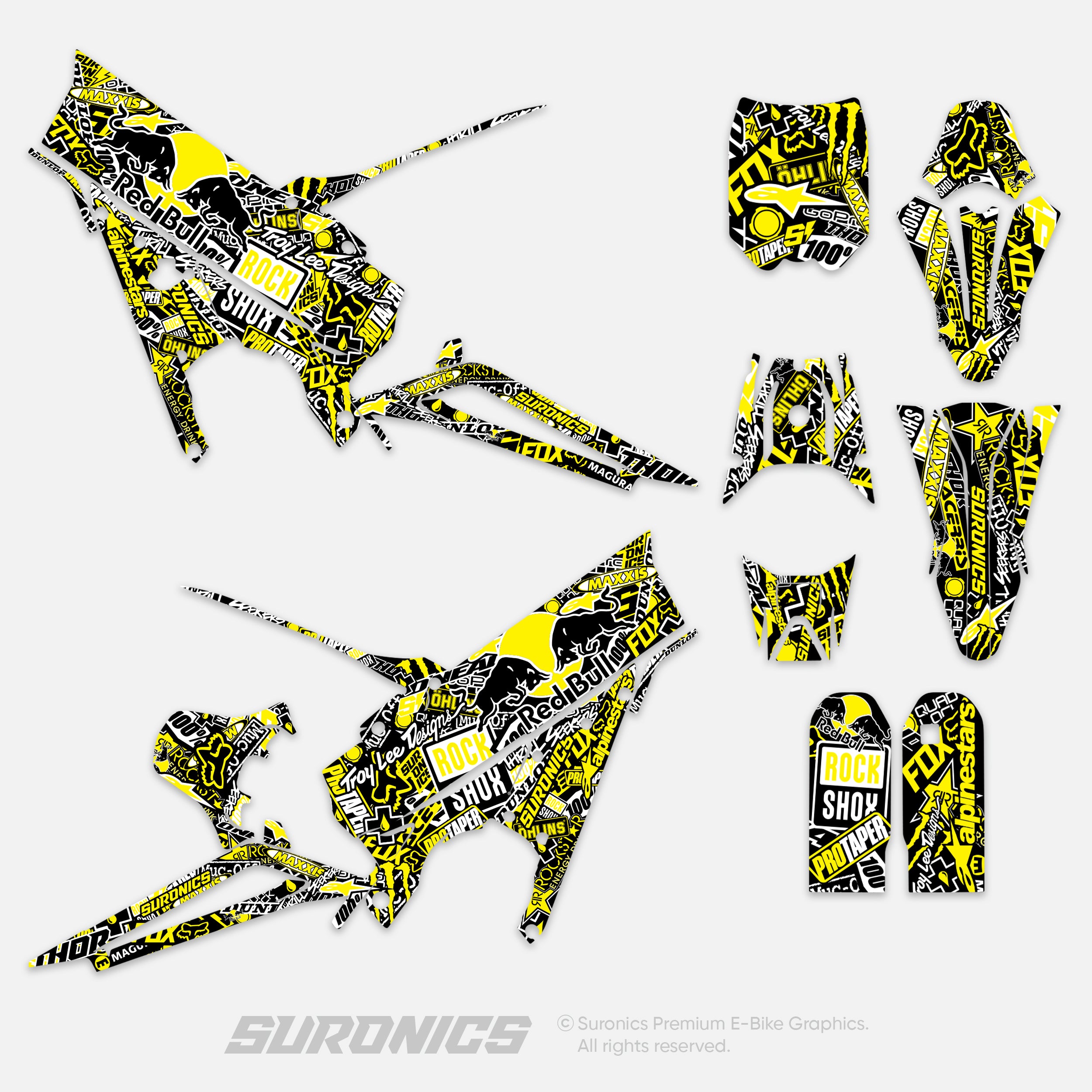 STICKY BLACK YELLOW Talaria XXX Graphics kit