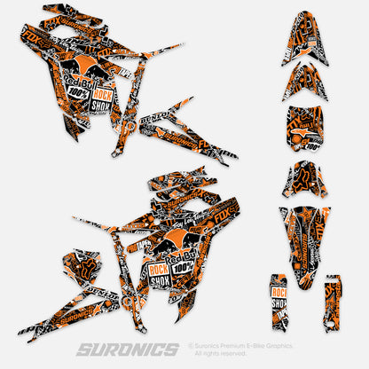 STICKY BLACK ORANGE Talaria Sting MX5 PRO Graphics kit