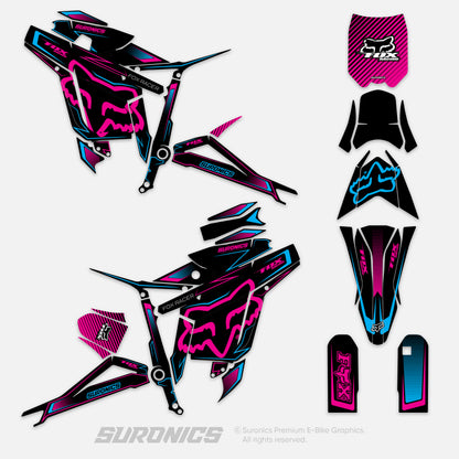 FOX RACER BLACK MAGENTA Talaria Sting MX3 MX4 Graphics kit