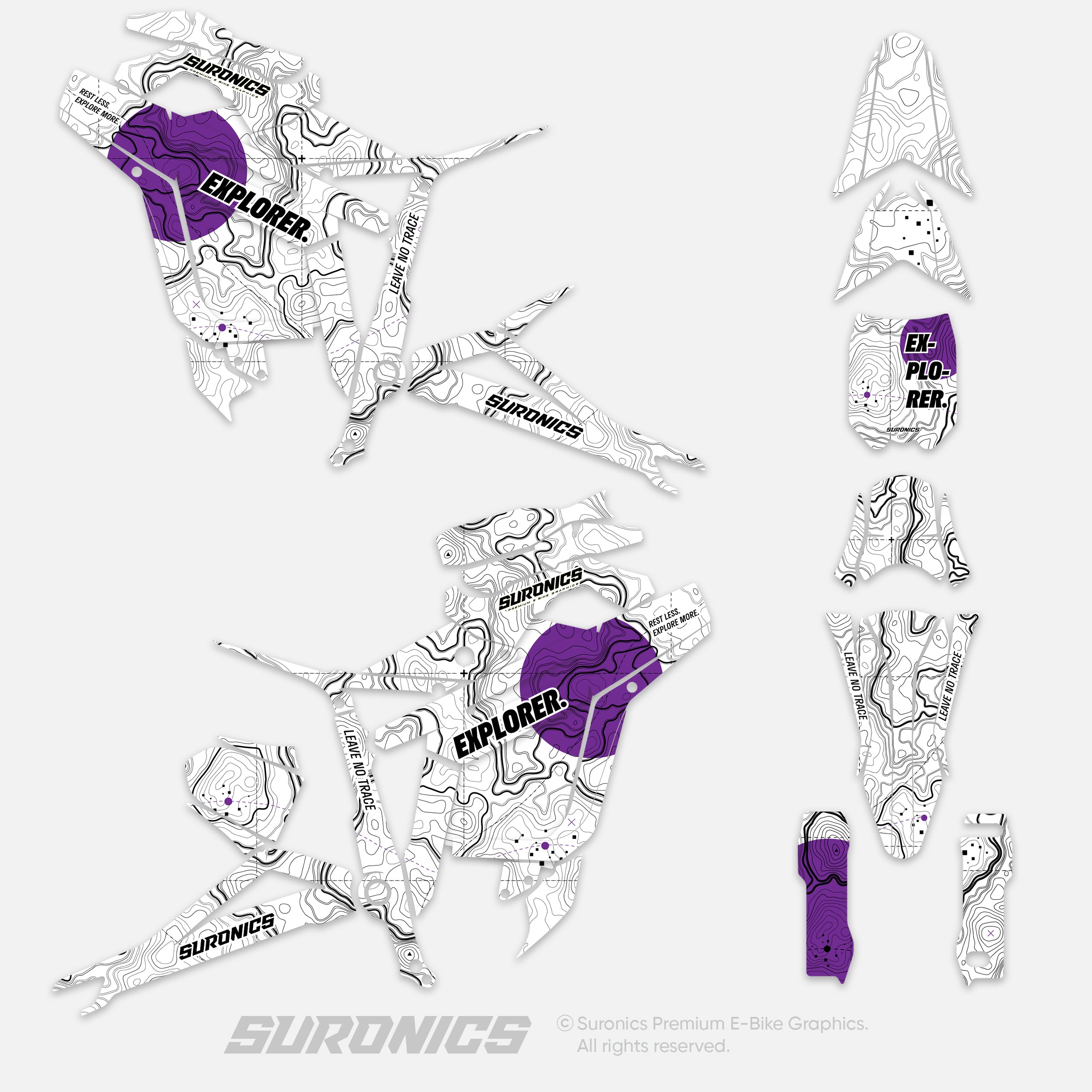 EXPLORER WHITE PURPLE Talaria Sting MX5 PRO Graphics kit
