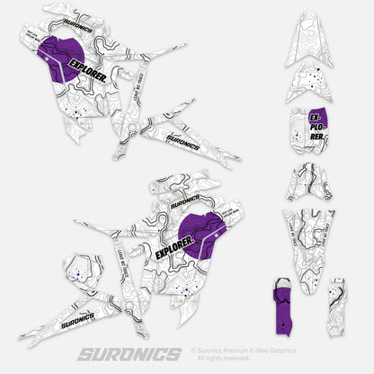 EXPLORER WHITE PURPLE Talaria Sting MX5 PRO Graphics kit