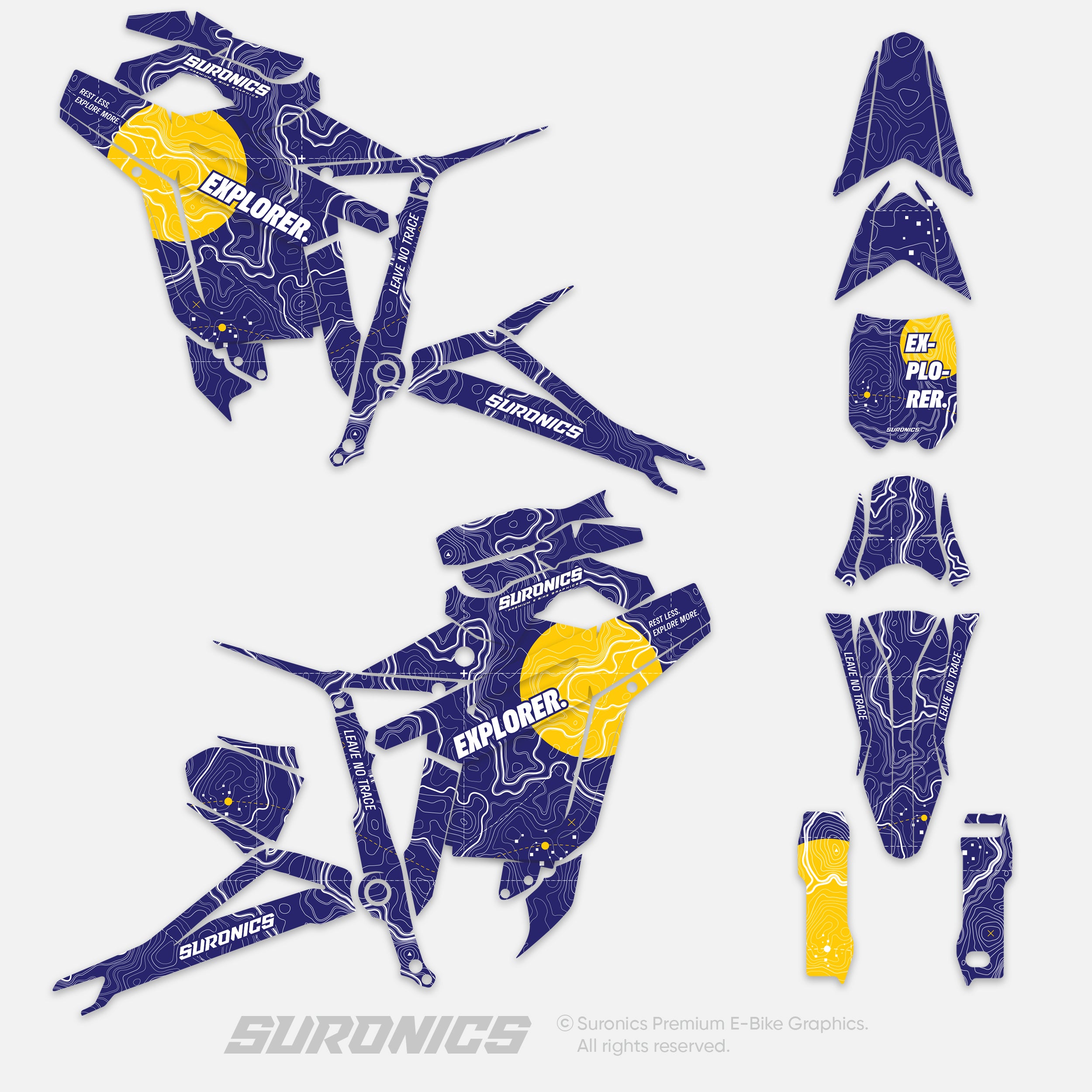 EXPLORER NAVY YELLOW Talaria Sting MX5 PRO Graphics kit