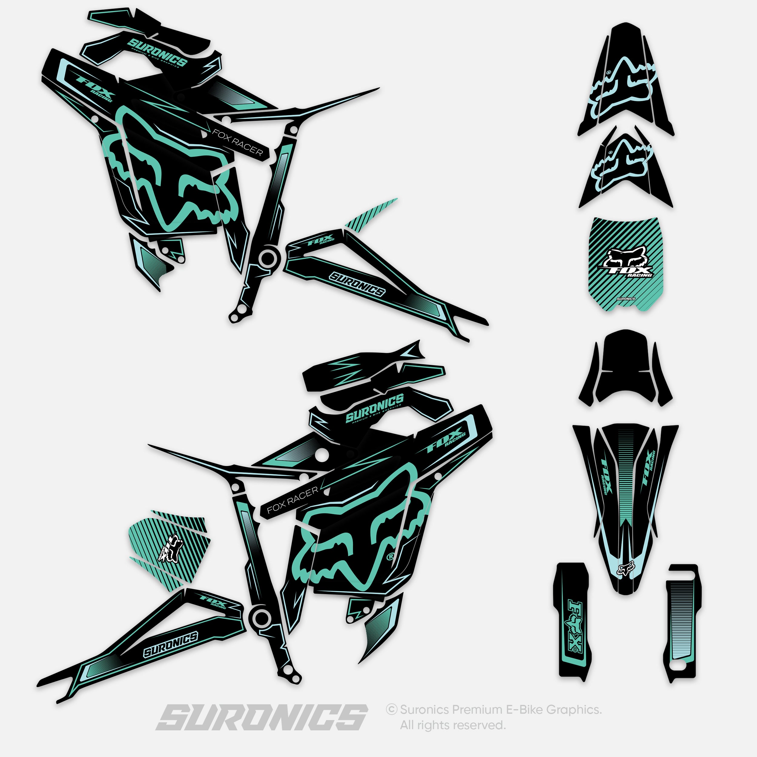 FOX RACER BLACK MINT Talaria Sting MX5 PRO Graphics kit